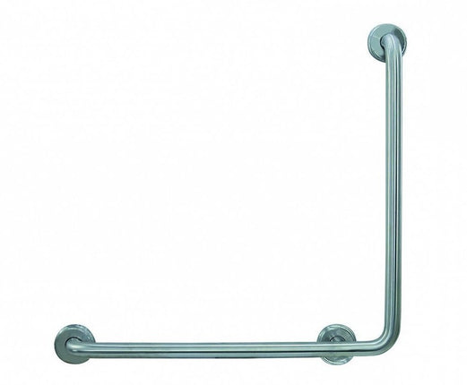 90 Degree Bend Toilet Grab Rail 600mm x 600mm Stainless Steel - Left Side