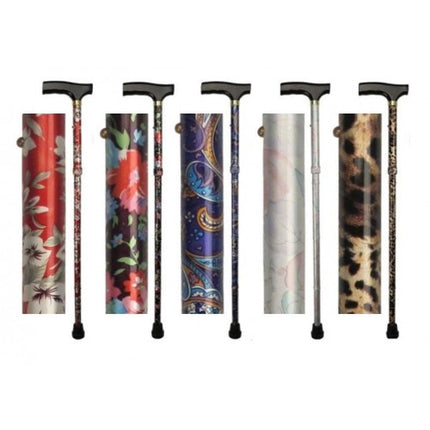 Patterned Folding Walking Cane Sticks