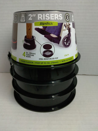 Slip Stick Furniture/Bed Risers - 4 Pack - Various Sizes
