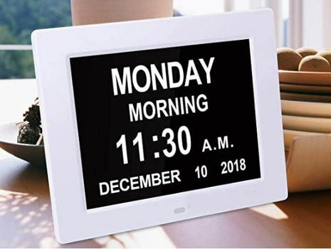 Large Print Clock - 20cm (8 inch) Display - Dementia Suitable